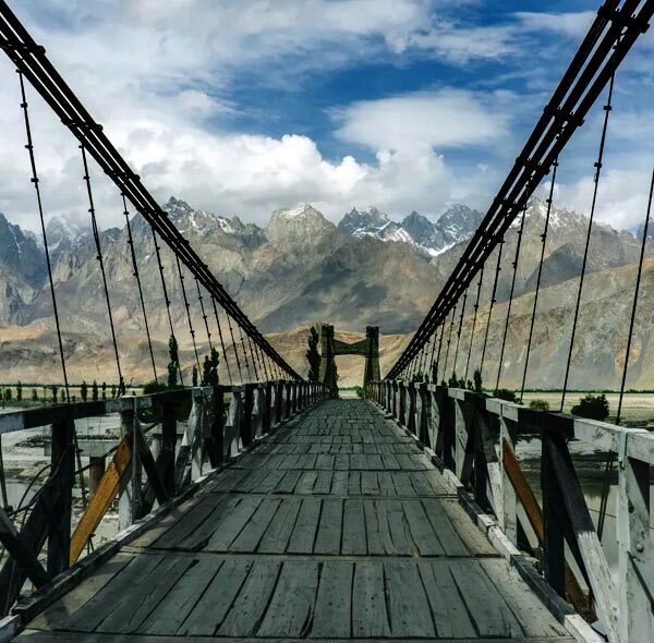 Hanging bridge to Hushe