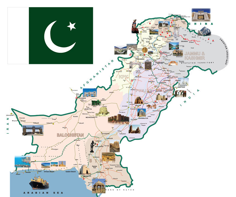 map pakistan